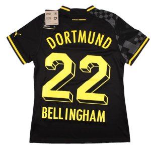 Borussia Dortmund 2022-23 Away Shirt (Women\'s) (S) (Bellingham #22) (Excellent)