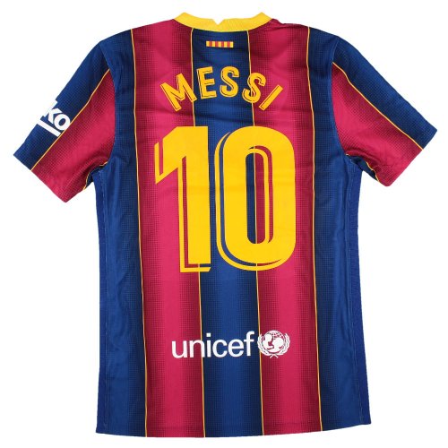 Barcelona 2020-21 Home Vapour Shirt (S) Messi #10 (Very Good)