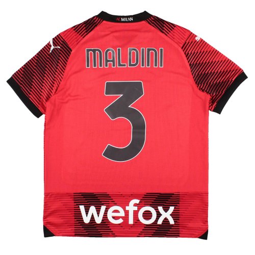 AC Milan 2023-24 Home Shirt (XLB) Maldini #3 (Excellent)