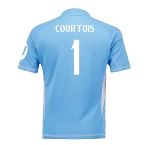 Real Madrid 2024-25 Home Goalkeeper Shirt (Blue) (9-10y) Courtois #1 (BNWT)