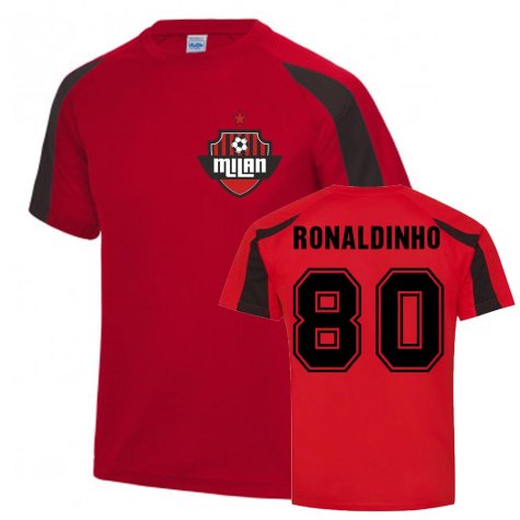 Ronaldinho Milan Sports Training Jersey (Red)