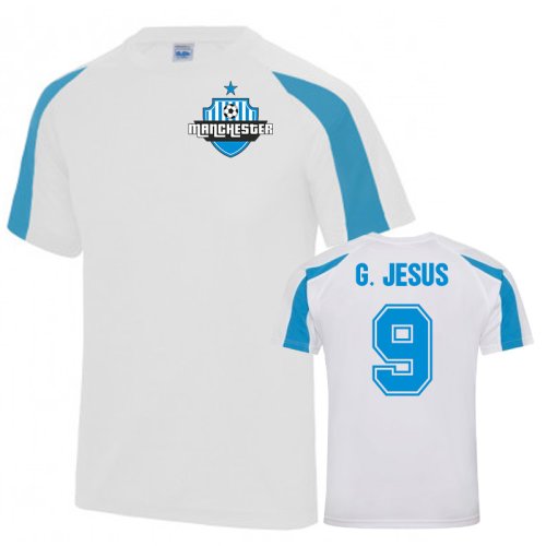 Gabriel Jesus Man City Sports Training Jersey (White)