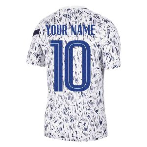 2020-2021 France Pre-Match Training Shirt (White) - Kids (Your Name)