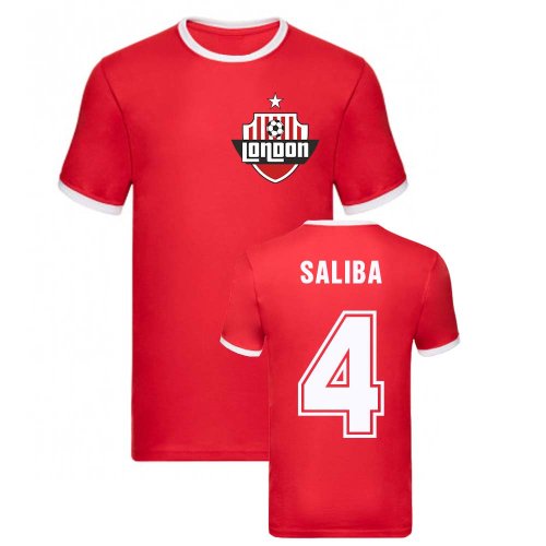 William Saliba Arsenal Ringer Tee (Red)