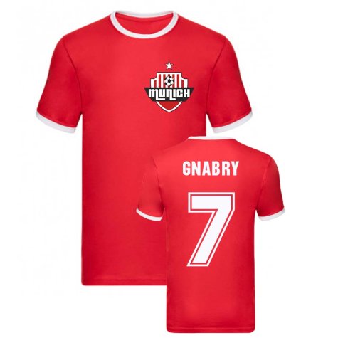 Serge Gnabry Bayern Munich Ringer Tee (Red)