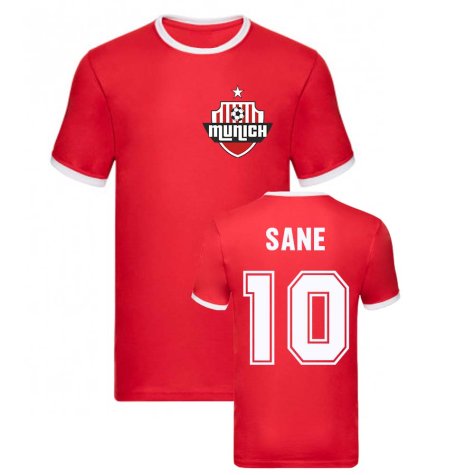 Leroy Sane Bayern Munich Ringer Tee (Red)