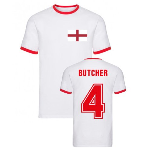 Terry Butcher England Ringer Tee (White)