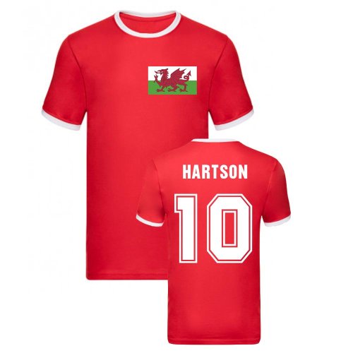 John Hartson Wales Ringer Tee (Red)