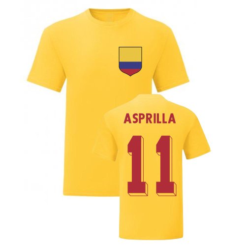 Faustino Asprilla Colombia National Hero Tee\'s (Yellow)