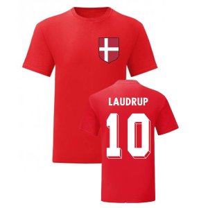 Michael Laudrup Denmark National Hero Tee (Red)