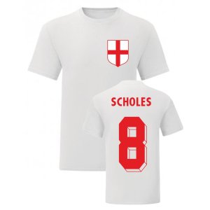 Paul Scholes England National Hero Tee (White)