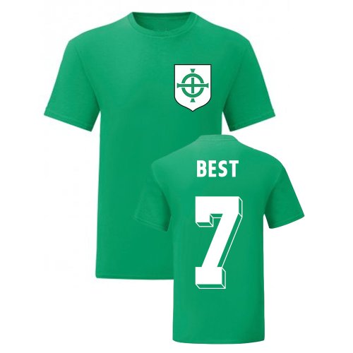 George Best Northern Ireland National Hero Tee (Green)