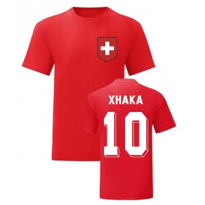 Granit Xhaka Switzerland National Hero Tee (Red)