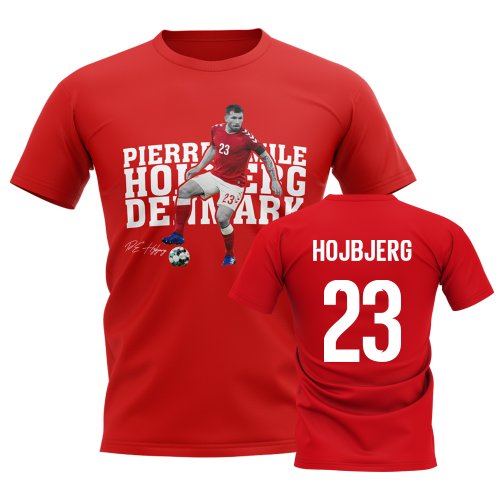 Pierre Emile Hojbjerg Denmark Player Tee (Red)