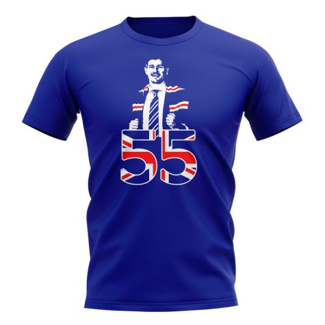 Gerrard Rangers Number 55 T-Shirt (Royal)