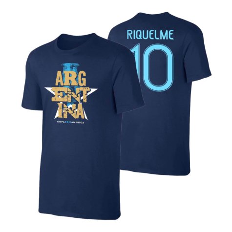 Argentina Qualifiers T-Shirt (Riquelme 10) Dark Blue