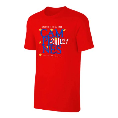 Atletico Madrid CAMPEONES 2021 T-Shirt (Red)