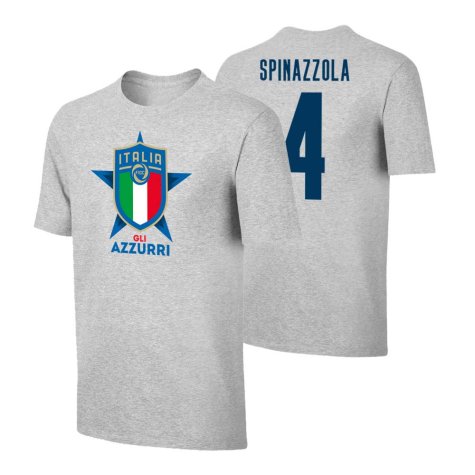 Italy Euro 2020 T-Shirt (Spinazzola 4) Grey