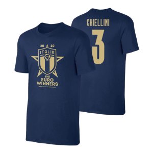 Italy WINNERS Euro 2020 (Chiellini 3) Dark Blue