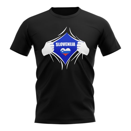 Slovenia Chest Badge T-Shirt (Black)