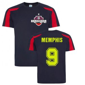 Memphis Depay Barcelona Sport Training Jersey (Navy)