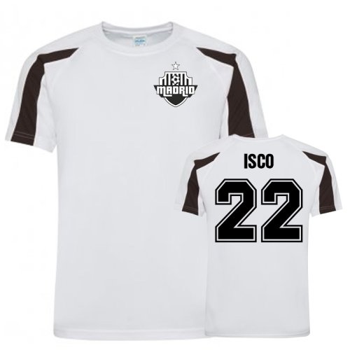 Isco Real Madrid Sports Training Jersey (White/Black)