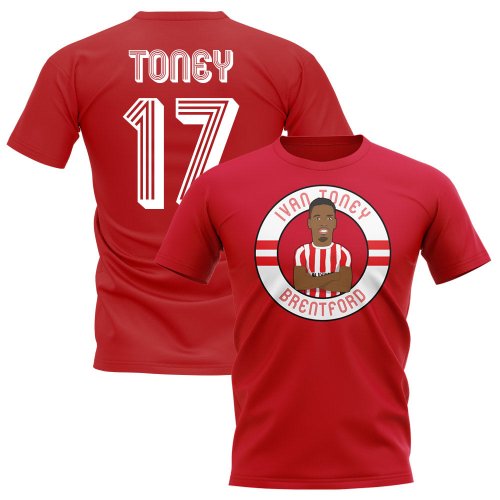 Ivan Toney Brentford Illustration T-Shirt (Red)