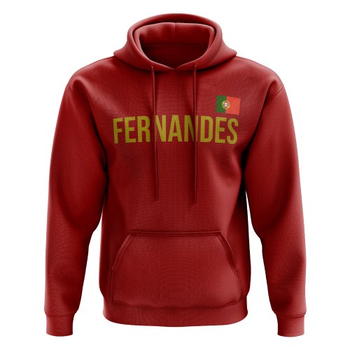 Bruno Fernandes Portugal name hoody (red)