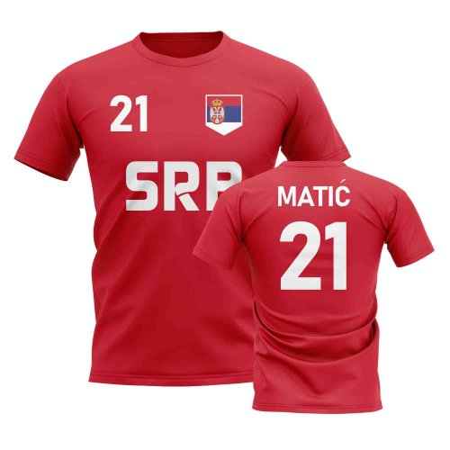 Nemanja Matic Country Code Hero T-Shirt (Red)