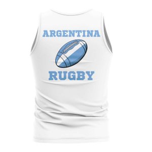 Argentina Rugby Ball Tank Top (White)