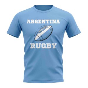 Argentina Rugby Ball T-Shirt (Sky Blue)