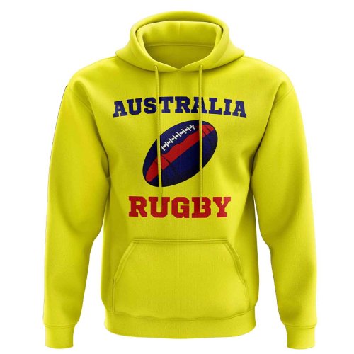 Australia Rugby Ball Hoody (Yellow)