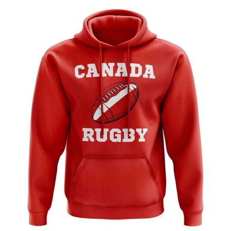 Canada Rugby Ball Hoody (Red)