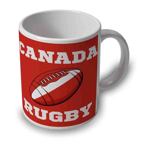 Canada Rugby Ball Mug (Red)