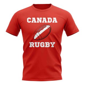 Canada Rugby Ball T-Shirt (Red)