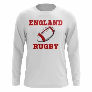 England Rugby Ball Long Sleeve Tee (White) England Rugby Ball Long Sleeve Tee (White)