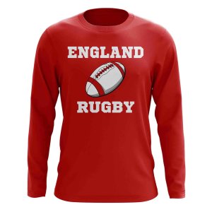 England Rugby Ball Long Sleeve Tee (Red)