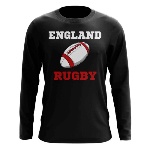 England Rugby Ball Long Sleeve Tee (Black)