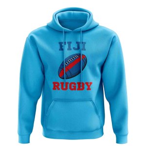 Fiji Rugby Ball Hoody (Sapphire Blue)