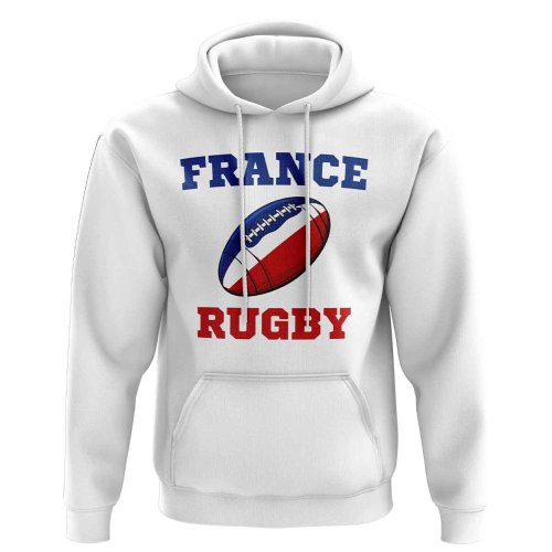 France Rugby Ball Hoody (White)