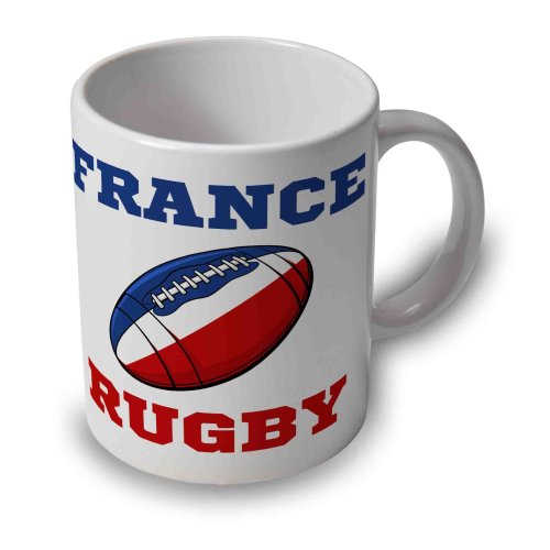 France Rugby Ball Mug (White)