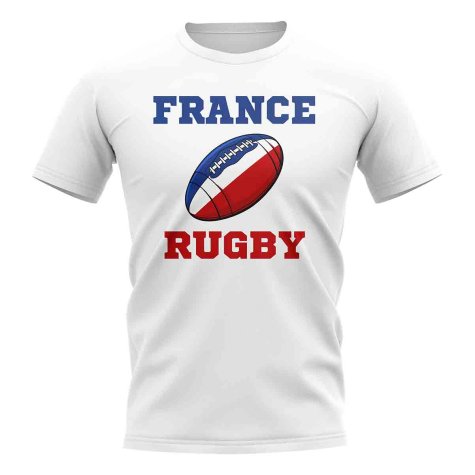 France Rugby Ball T-Shirt (White)