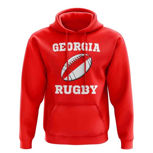 Georgia Rugby Ball Hoody (Red)