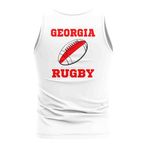 Georgia Rugby Ball Tank Top (White)