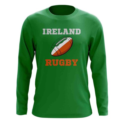 Ireland Rugby Ball Long Sleeve Tee (Green)