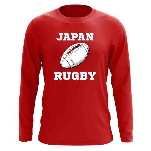 Japan Rugby Ball Long Sleeve Tee (Red)