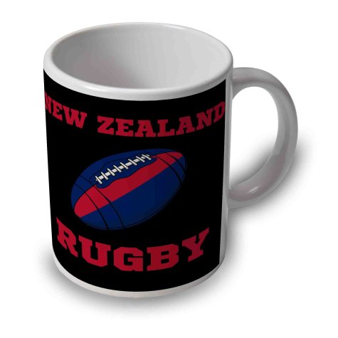 New Zealand Rugby Ball Mug (Black)