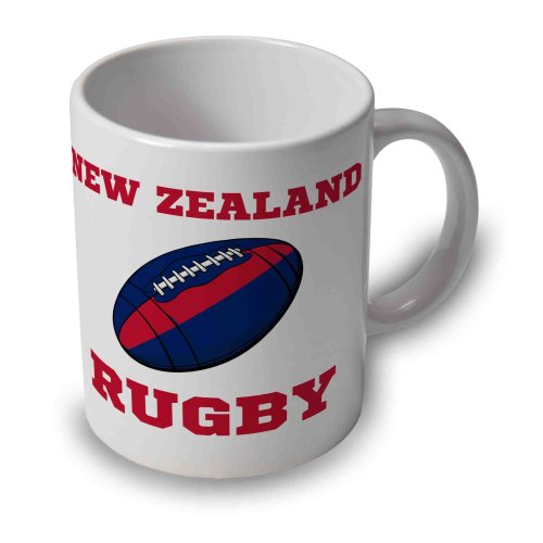 New Zealand Rugby Ball Mug (White)