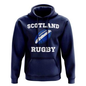 Scotland Rugby Ball Hoody (Navy)