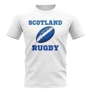 Scotland Rugby Ball T-Shirt (White)